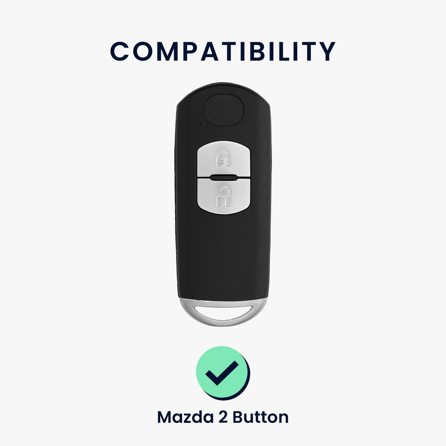 kwmobile Car Key Cover compatible with Mazda 2-Button Keyless Go Car Key - Silicone Case