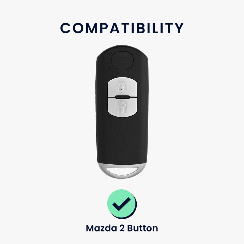kwmobile Car Key Cover compatible with Mazda 2-Button Keyless Go Car Key - Silicone Case