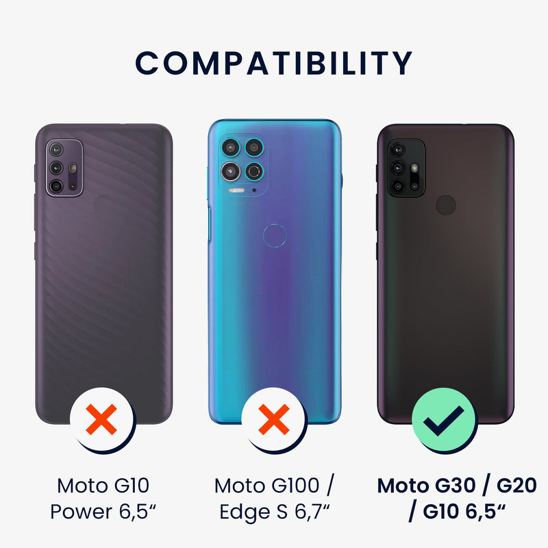 kwmobile Phone Case for Motorola Moto G30 / Moto G20 / Moto G10 Case - Wireless Charging - Protective Cover