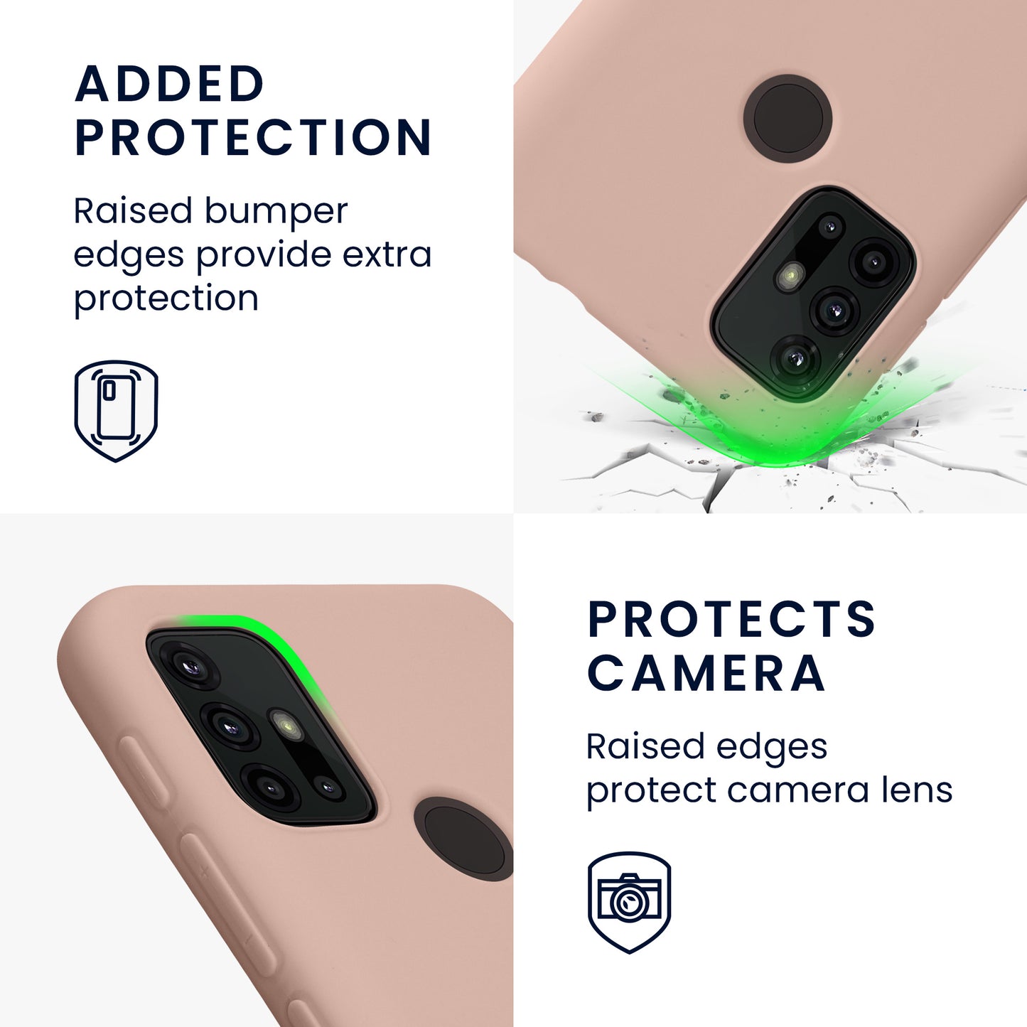 kwmobile Phone Case for Motorola Moto G30 / Moto G20 / Moto G10 Case - Wireless Charging - Protective Cover