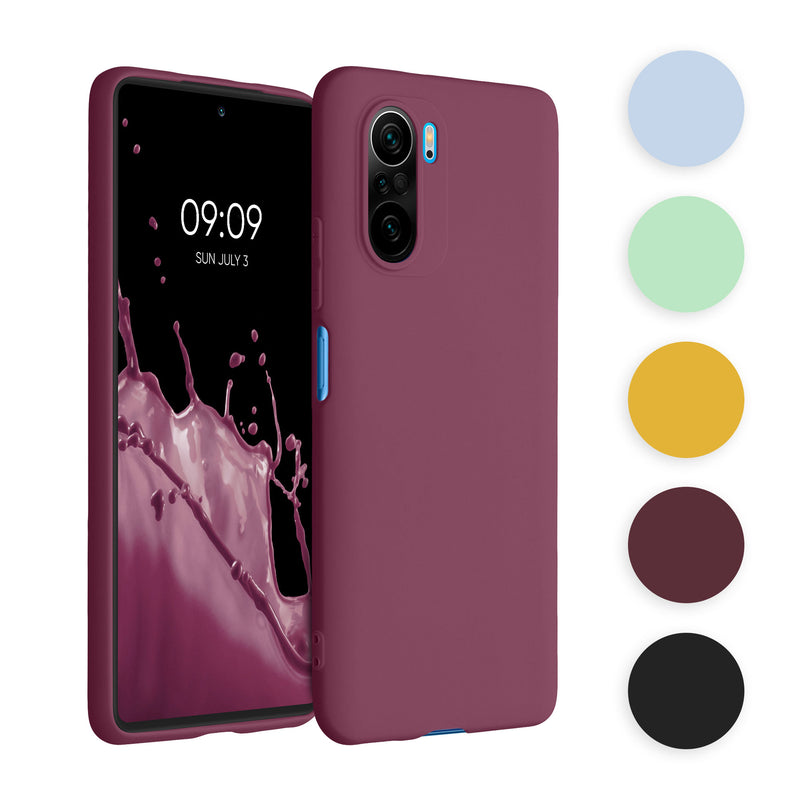 kwmobile Hülle kompatibel mit Xiaomi Poco F3 Hülle - weiches TPU Silikon Case - Cover geeignet für kabelloses Laden - Graugrün Graugrün  