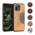 kwmobile Hülle kompatibel mit Xiaomi Mi 11 Hülle - Holz Case - Handy Cover - TPU Handyhülle in Dunkelbraun Kompass Vintage Dunkelbraun  [dsg01]
