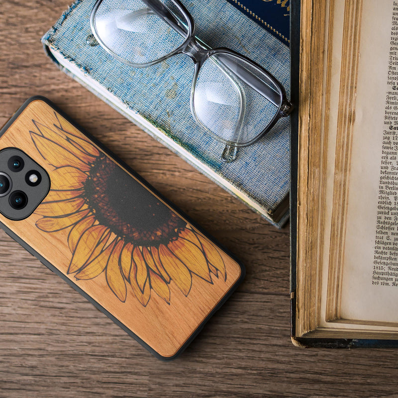 Wooden Hard Case with TPU Bumper for Xiaomi Mi 11 Compass Vintage
