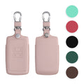 kwmobile Autoschlüssel Hülle kompatibel mit Renault 4-Tasten Smartkey Autoschlüssel (nur Keyless Go) - Leder Schutzhülle Schlüsselhülle Orange Orange  [dsg10]