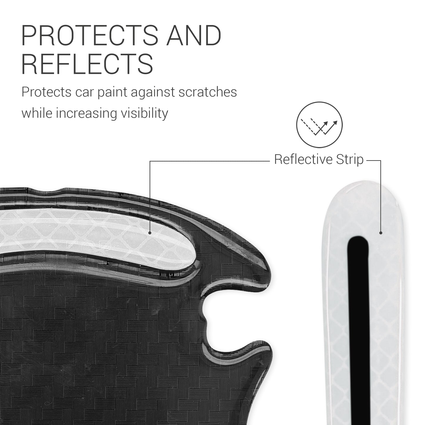 kwmobile Universal Car Door Handle Paint Protection Film Foil Protective Film Handle Recesses and Handle 9.1 x 8.3 + 13 x 1.7 cm