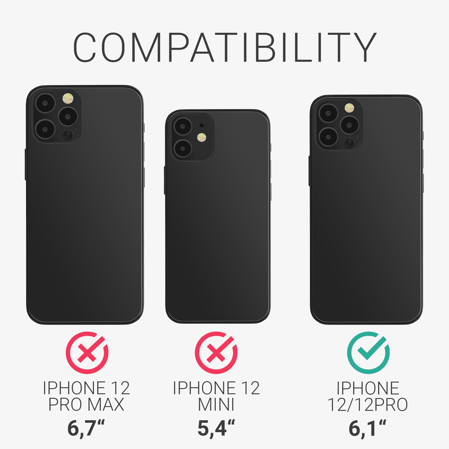 kwmobile Case Compatible with Apple iPhone 12 / iPhone 12 Pro - Shockproof Phone Cover - TPU Phone Case