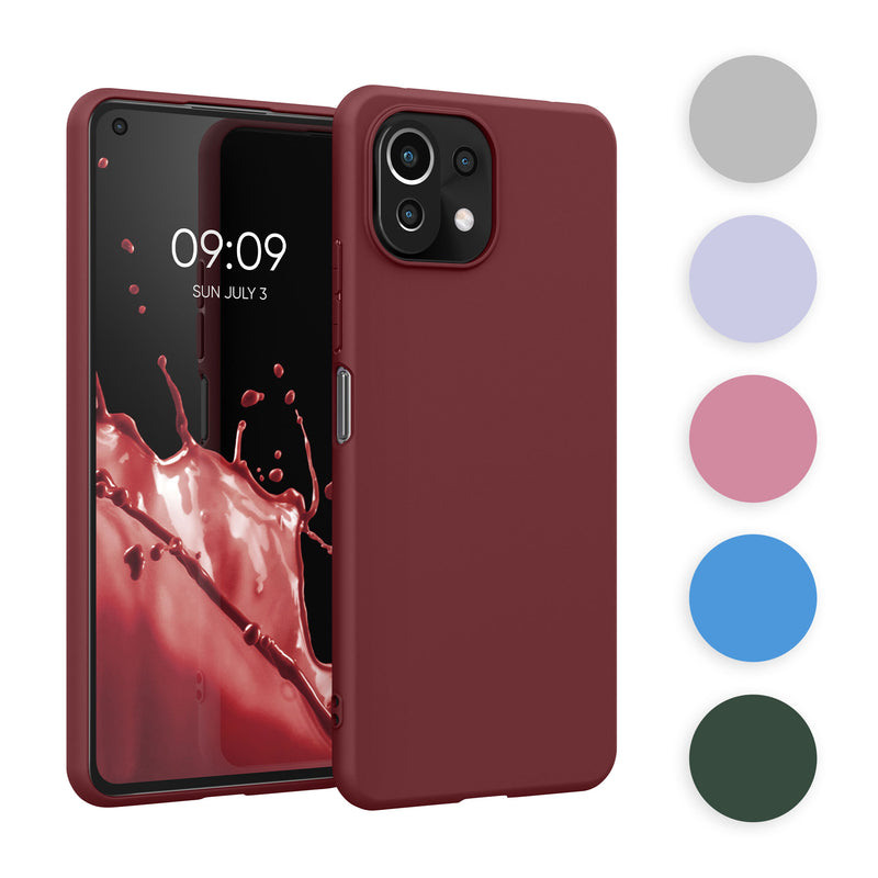 kwmobile Hülle kompatibel mit Xiaomi 11 Lite (5G) NE / Mi 11 Lite (5G) Hülle - weiches TPU Silikon Case - Cover geeignet für kabelloses Laden - Helle Iris Helle Iris  