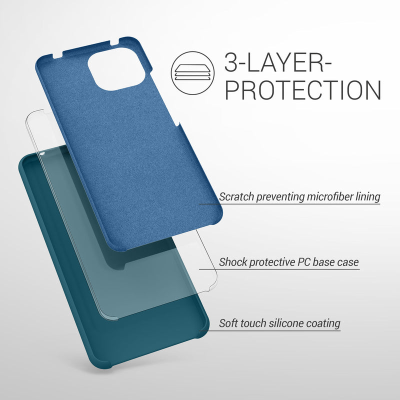 kwmobile Phone Case for Xiaomi 11 Lite NE / Mi 11 Lite - Silicone Case - Wireless Charging - Protective Cover