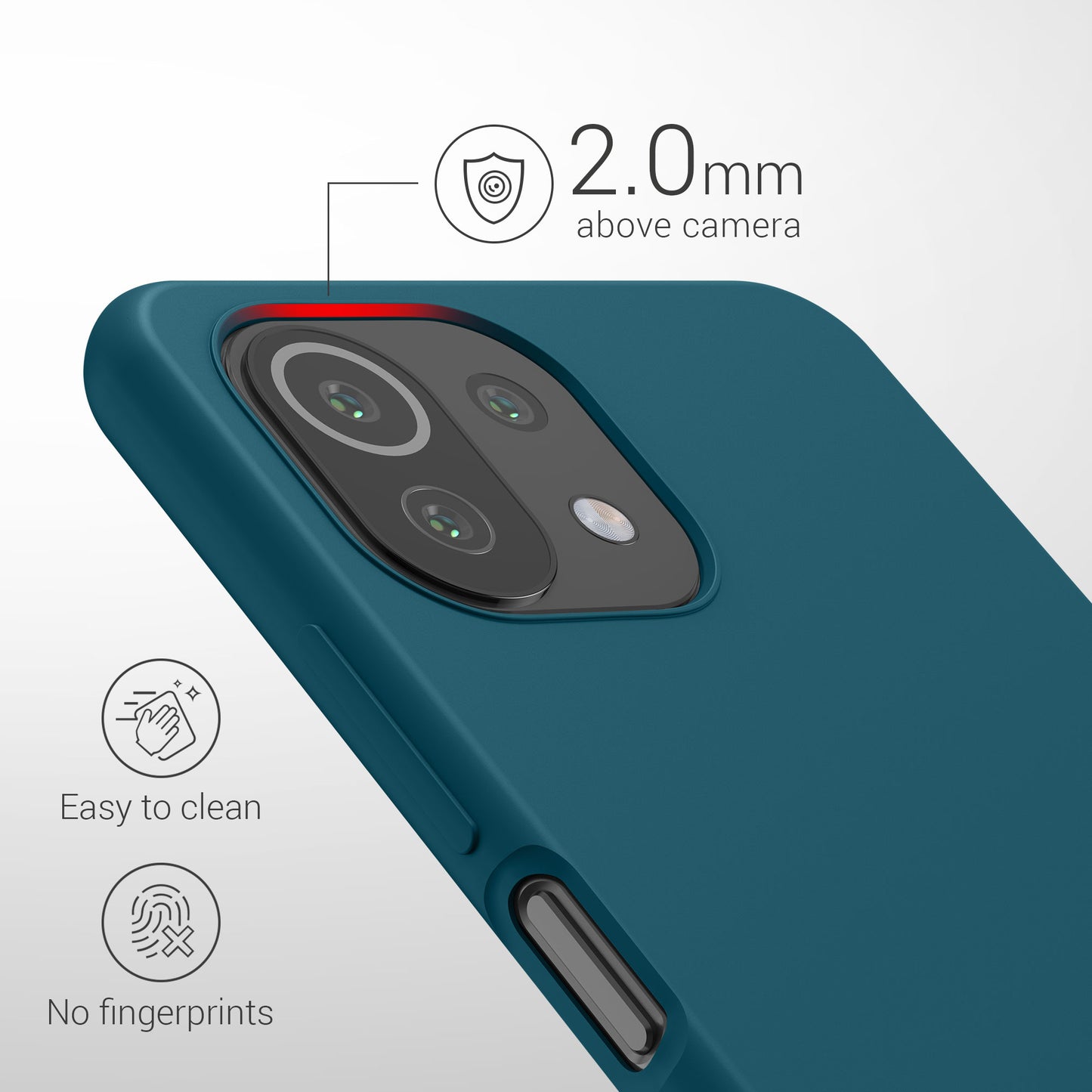 kwmobile Phone Case for Xiaomi 11 Lite NE / Mi 11 Lite - Silicone Case - Wireless Charging - Protective Cover