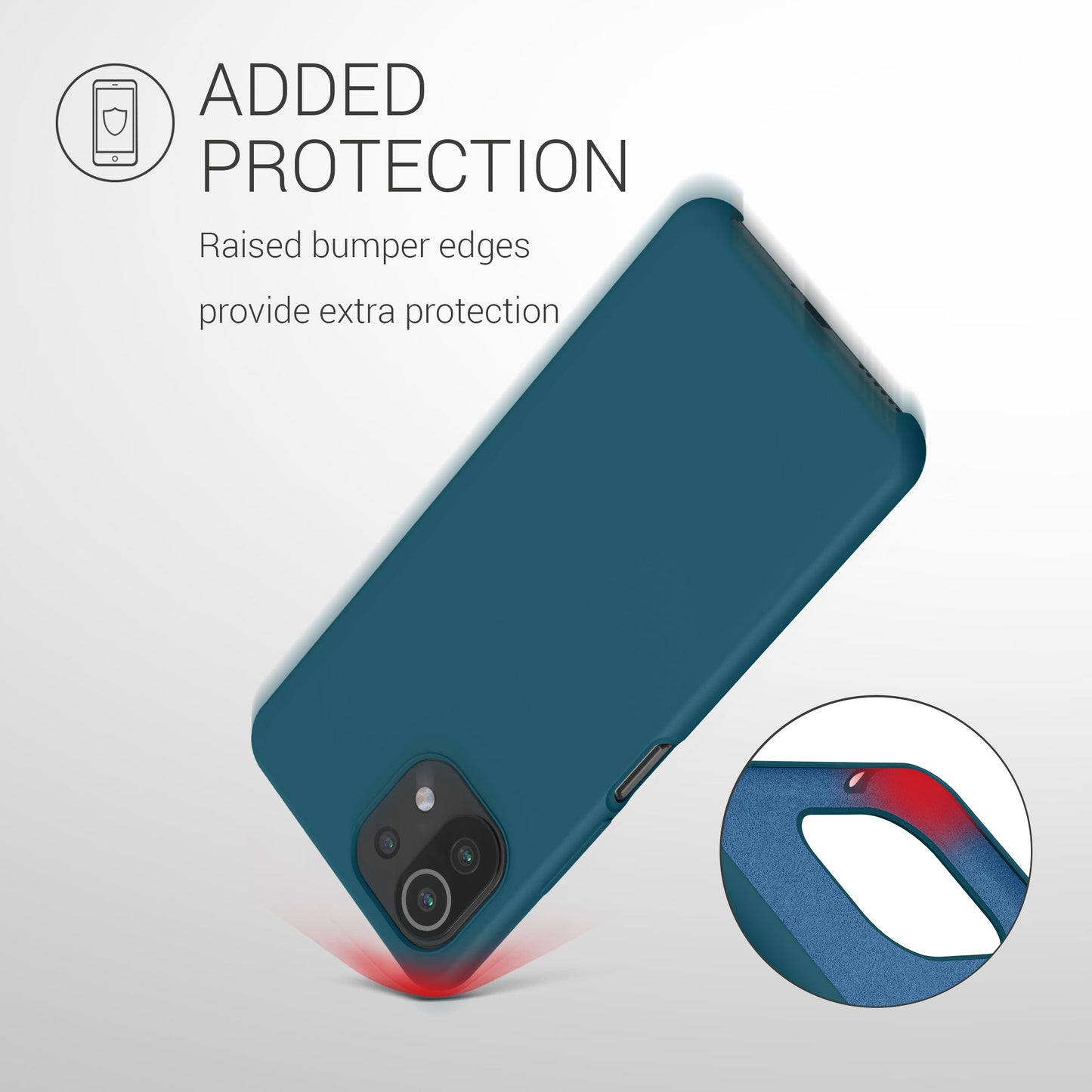 kwmobile Phone Case for Xiaomi 11 Lite NE / Mi 11 Lite - Silicone Case - Wireless Charging - Protective Cover