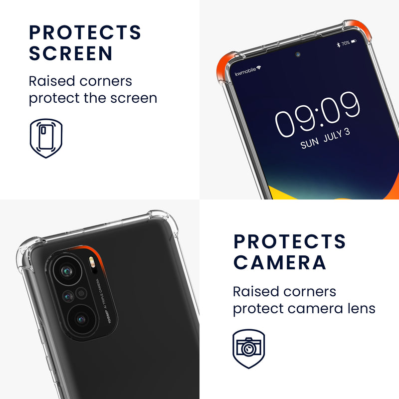 kwmobile Necklace Case compatible with Xiaomi Mi 11i / Poco F3 Cover Silicone Case with Lanyard Phone Cover