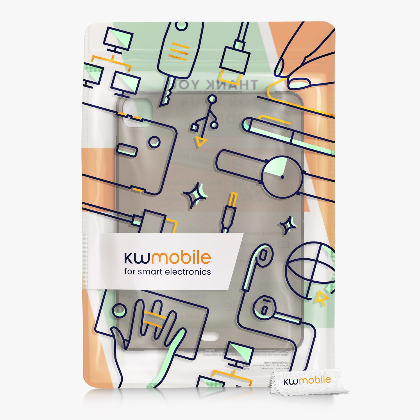 kwmobile Case compatible with Apple iPad Air 11" (6th Gen 2024) / Air 4 / 5 / iPad Pro 11" (2020/2021/2022) Case - Soft Silicone Case Transparent - Tablet Cover