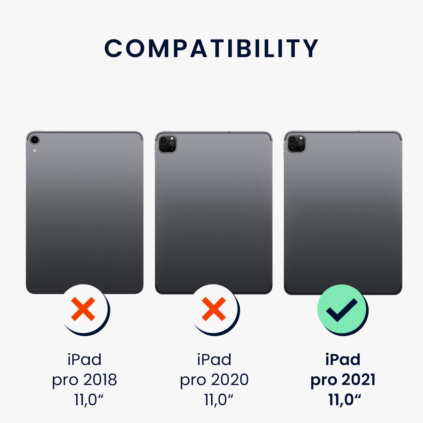 kwmobile Case compatible with Apple iPad Air 11" (6th Gen 2024) / Air 4 / 5 / iPad Pro 11" (2020/2021/2022) Case - Soft Silicone Case Transparent - Tablet Cover