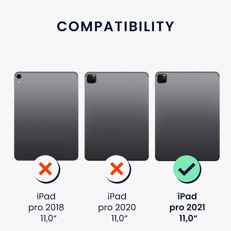 kwmobile Case compatible with Apple iPad Air 11" (6th Gen 2024) / Air 4 / 5 / iPad Pro 11" (2020/2021/2022) Case - Soft Silicone Case Transparent - Tablet Cover