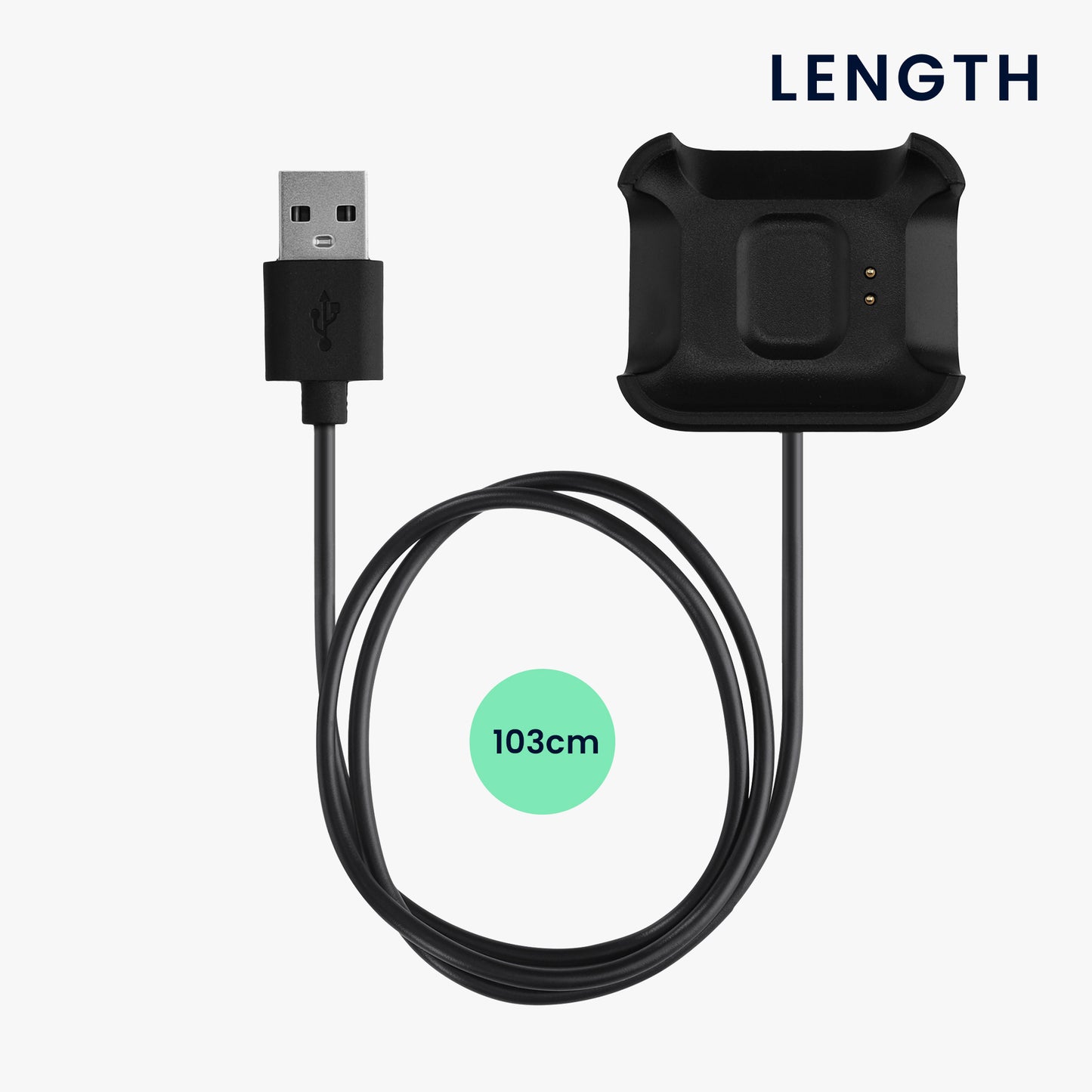 kwmobile USB Cable Charger compatible with Xiaomi Mi Watch Lite / Redmi Watch Charging Cable - Smartwatch Replacement Cable - Fitness Tracker Charging Cable