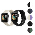 kwmobile 2x Uhrenarmband für Xiaomi Mi Watch Lite / Redmi Watch Armband - Fitnesstracker Band Set aus TPU Silikon - Ersatzarmband Smartwatch - Dunkelblau Altrosa Dunkelblau  [dsg10]