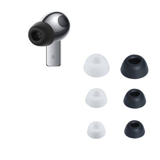 kwmobile 6x Polster kompatibel mit Huawei FreeBuds Pro - 3 Größen - Silikon Ohrstöpsel In-Ear Kopfhörer Schwarz  