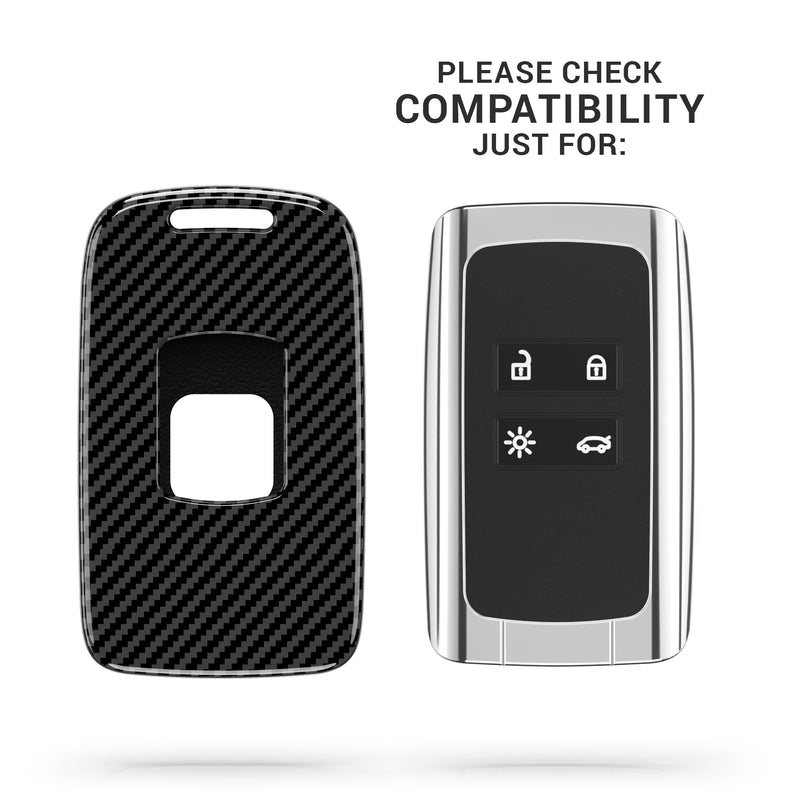 kwmobile Car Key Shell compatible with Renault 4-Button Smart Key (Keyless Go only) Hard Case Protective Cover Key Fob Cover