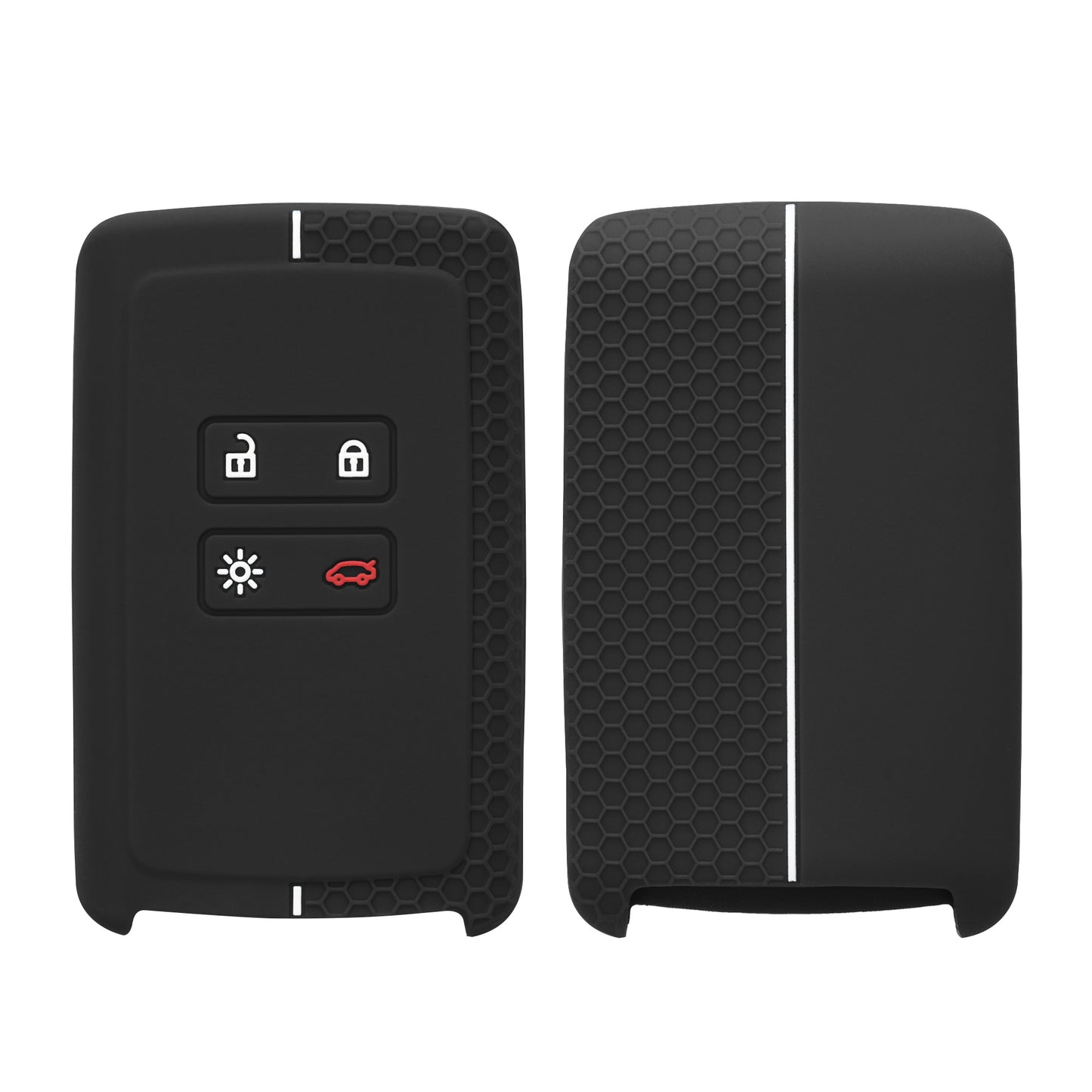 kwmobile Car Key Protection Cover Compatible with Renault 4-Button Smart Key (Keyless Go only) Case
