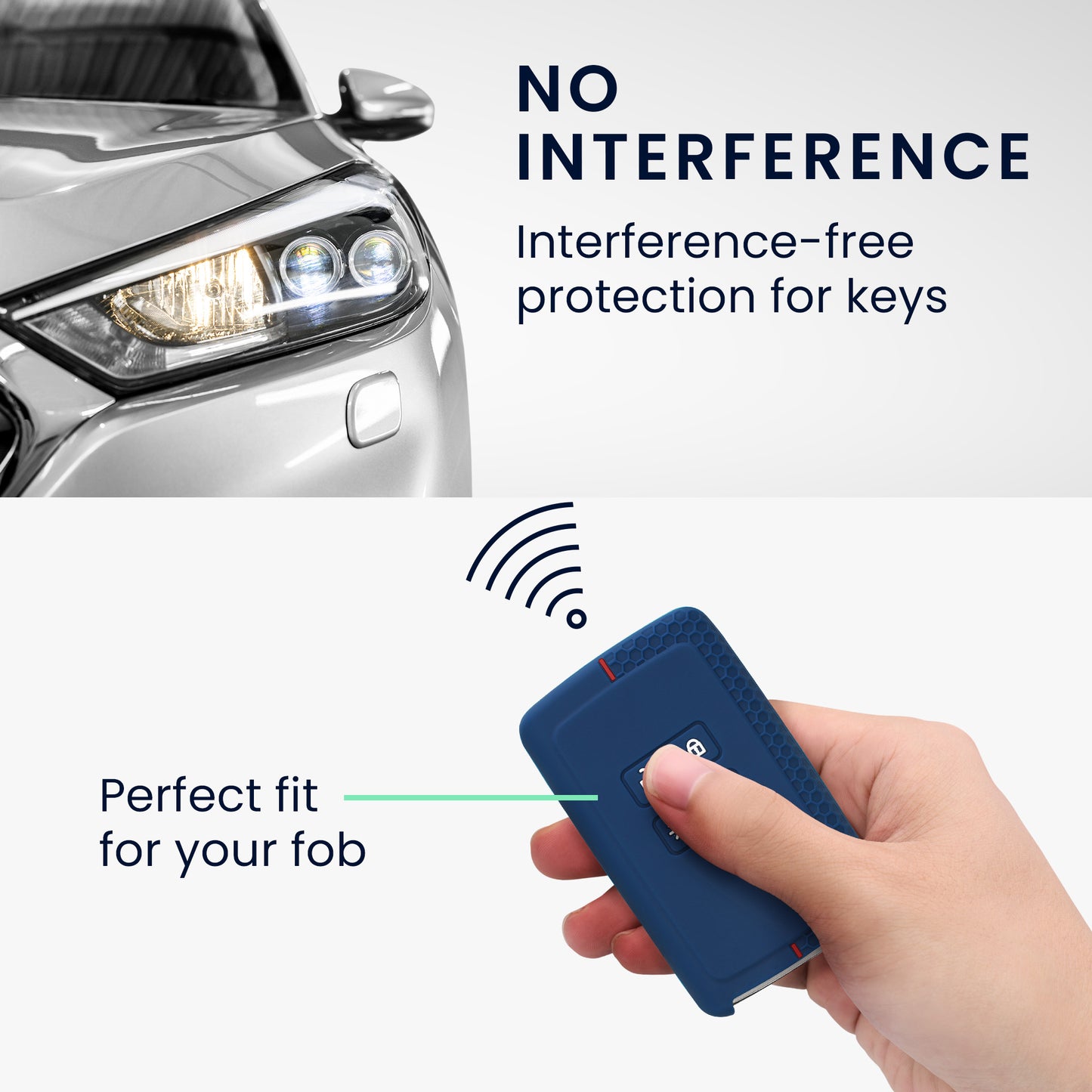 kwmobile Car Key Protection Cover Compatible with Renault 4-Button Smart Key (Keyless Go only) Case