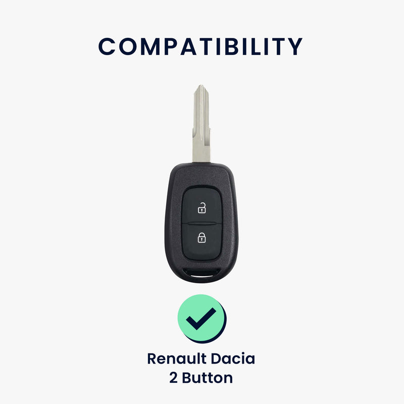kwmobile Car Key Cover Compatible with Renault Dacia 2-Button Remote Car Key - Key Fob Cover
