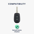 kwmobile Car Key Cover Compatible with Renault Dacia 2-Button Remote Car Key Cover