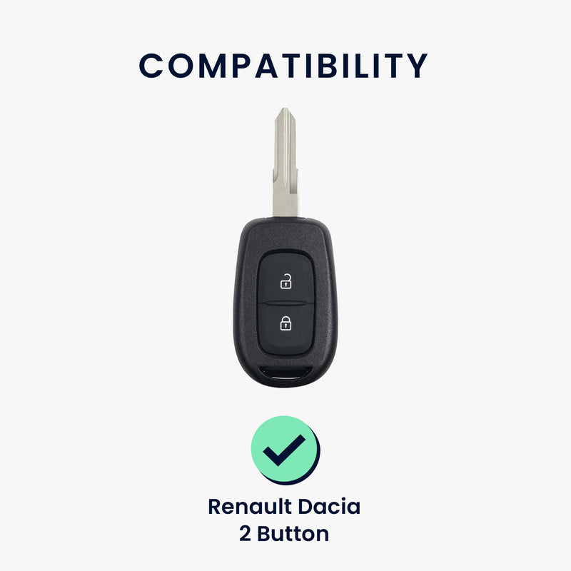 kwmobile Car Key Cover Compatible with Renault Dacia 2-Button Remote Car Key Cover