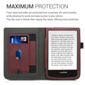 kwmobile Cover compatible with Pocketbook Touch Lux 4/5/Touch HD 3/Color (2020)/Vivlio Lux 5 Flip Case - Cover with Hand Strap
