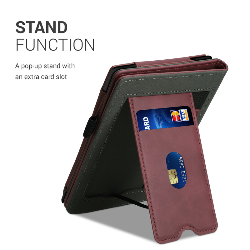 kwmobile Cover compatible with Pocketbook Touch Lux 4/5/Touch HD 3/Color (2020)/Vivlio Lux 5 Flip Case - Cover with Hand Strap