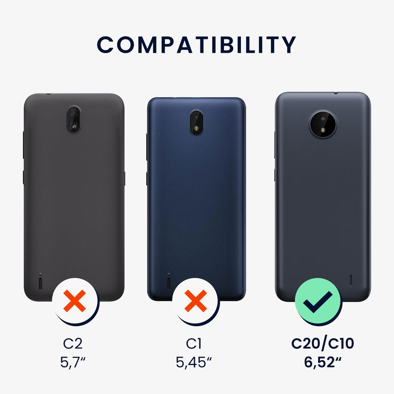kwmobile Cell Phone Case for Nokia C20 / C10 Case - Wireless Charging - Protective Cover