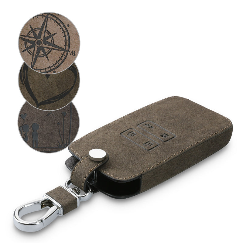 kwmobile Car Key Cover compatible with Renault 4-Button Smartkey Car Key (Keyless Go only) Protective Case Key Cover