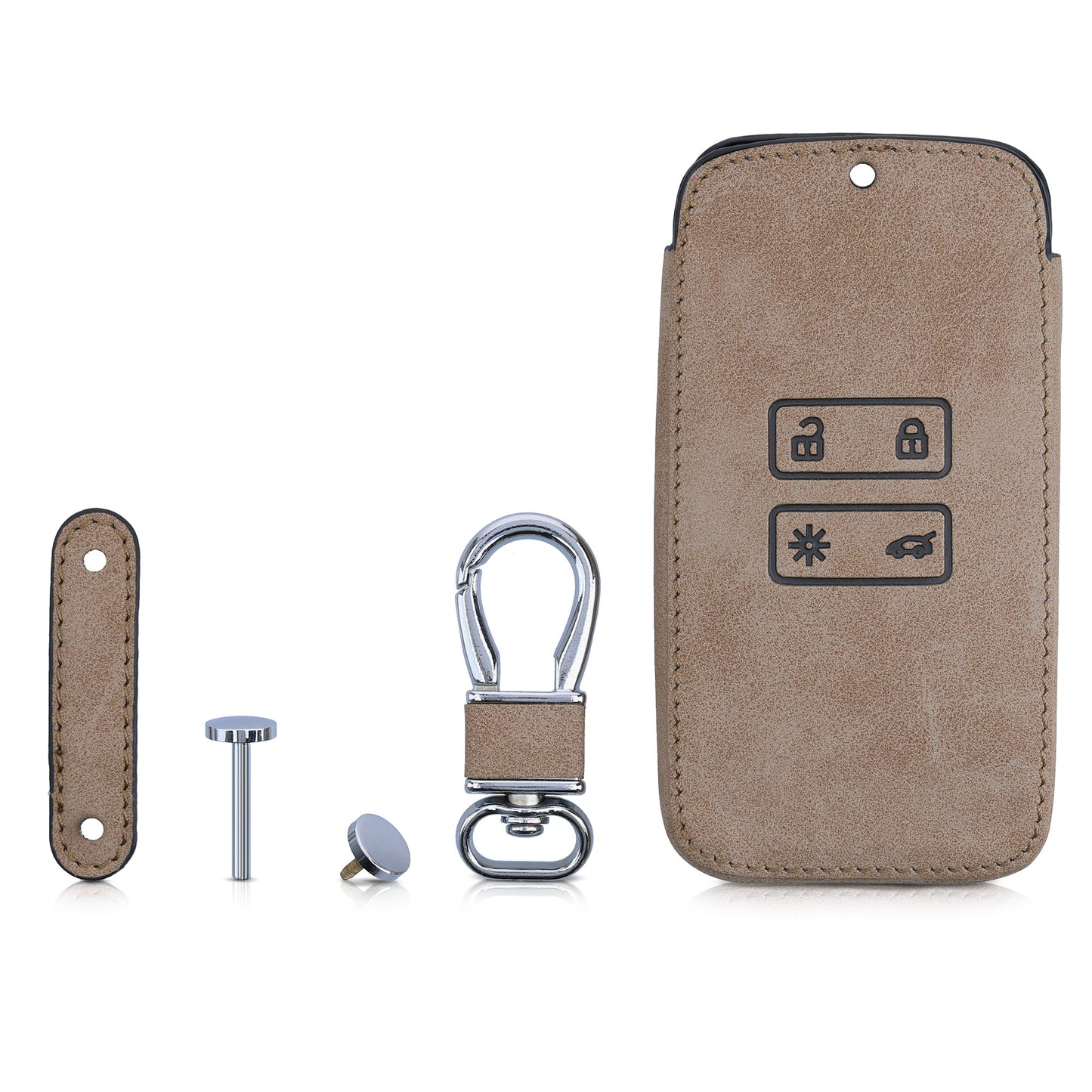 kwmobile Car Key Cover compatible with Renault 4-Button Smartkey Car Key (Keyless Go only) Protective Case Key Cover
