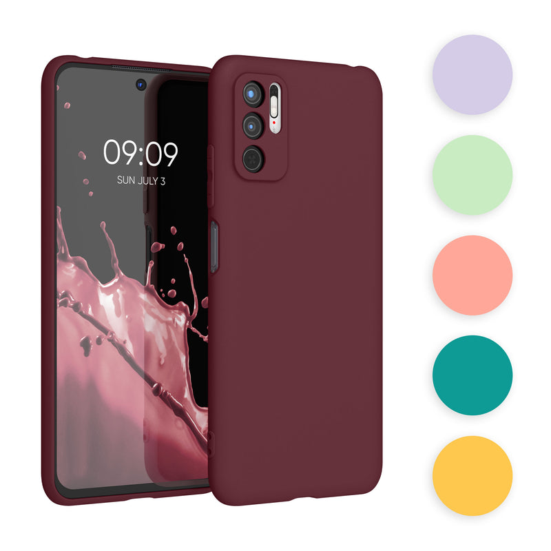 kwmobile Hülle kompatibel mit Xiaomi Redmi Note 10 5G Hülle - weiches TPU Silikon Case - Cover geeignet für kabelloses Laden - Graugrün Graugrün  