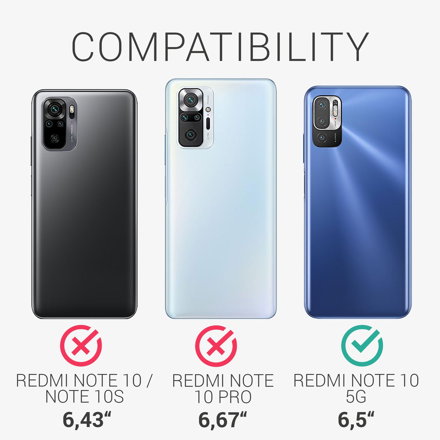 kwmobile Phone Case for Xiaomi Redmi Note 10 5G - Silicone Case Protective Cover