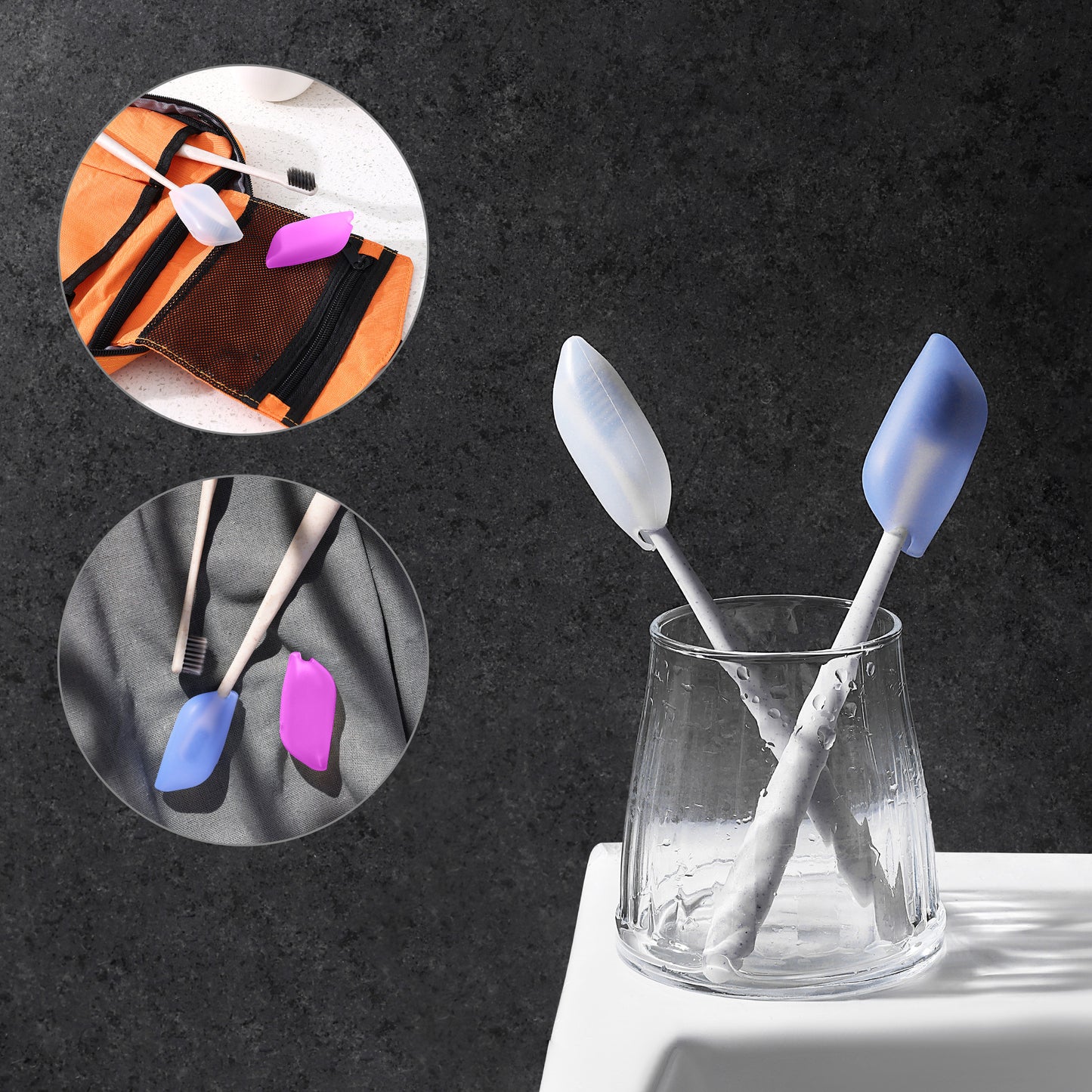 kwmobile Toothbrush Head Protective Cover Cap Toothbrush Cover Protective Cap Travel