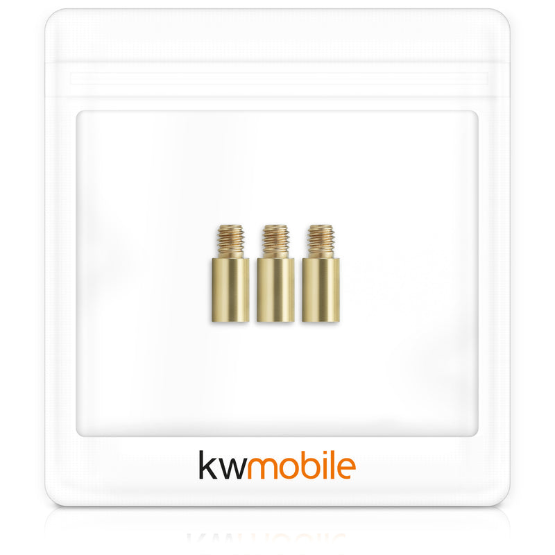kwmobile 3x Dart Weight Screws 1.5g - 2BA Thread Made of Brass - Dart Accessory Screw-in Weight