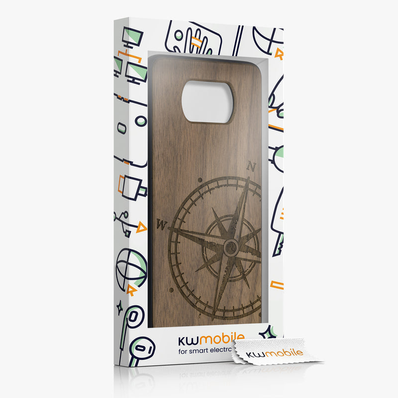 kwmobile Case Compatible with Xiaomi Poco X3 NFC / Poco X3 Pro Case - Phone Cover - TPU Compass Vintage