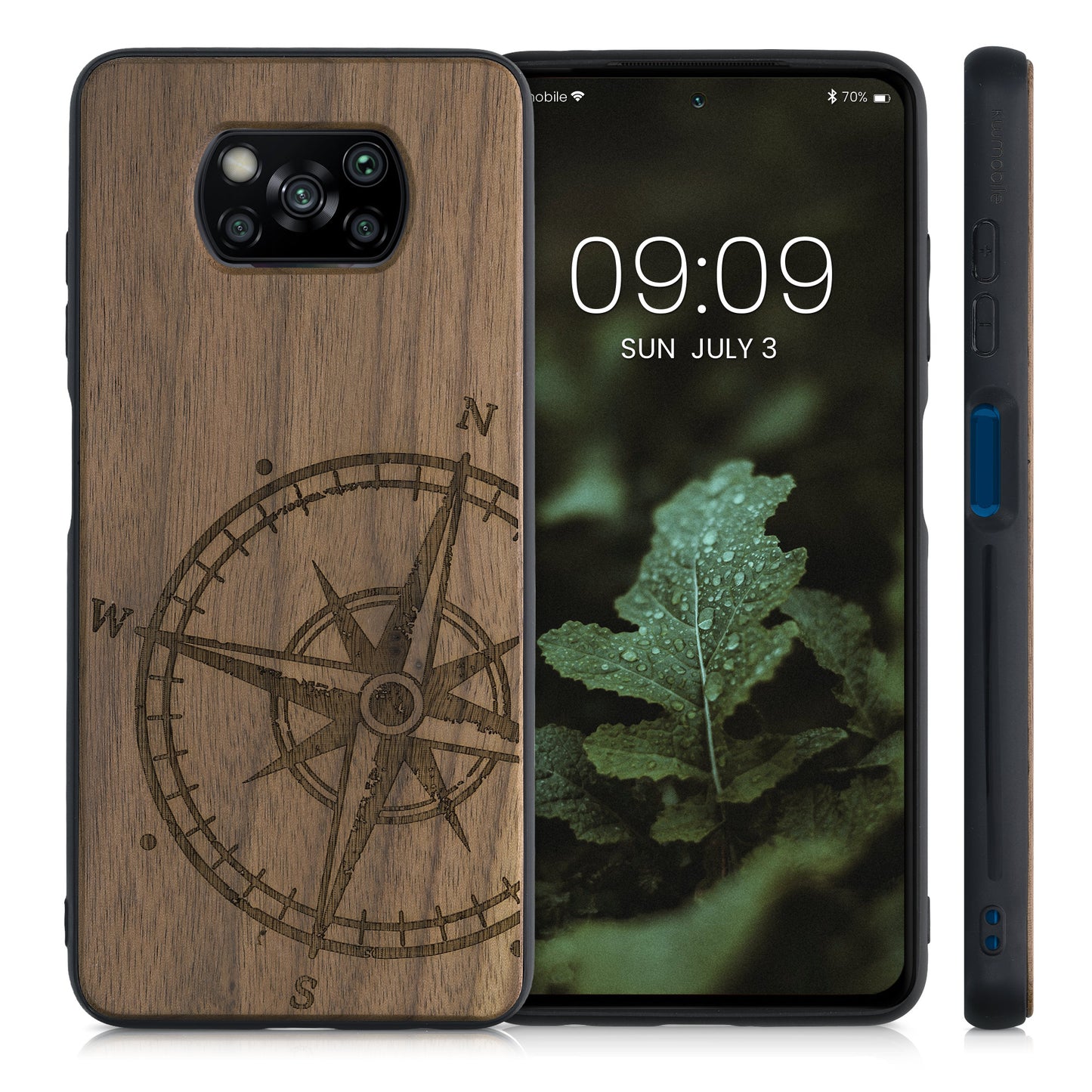 kwmobile Case Compatible with Xiaomi Poco X3 NFC / Poco X3 Pro Case - Phone Cover - TPU Compass Vintage