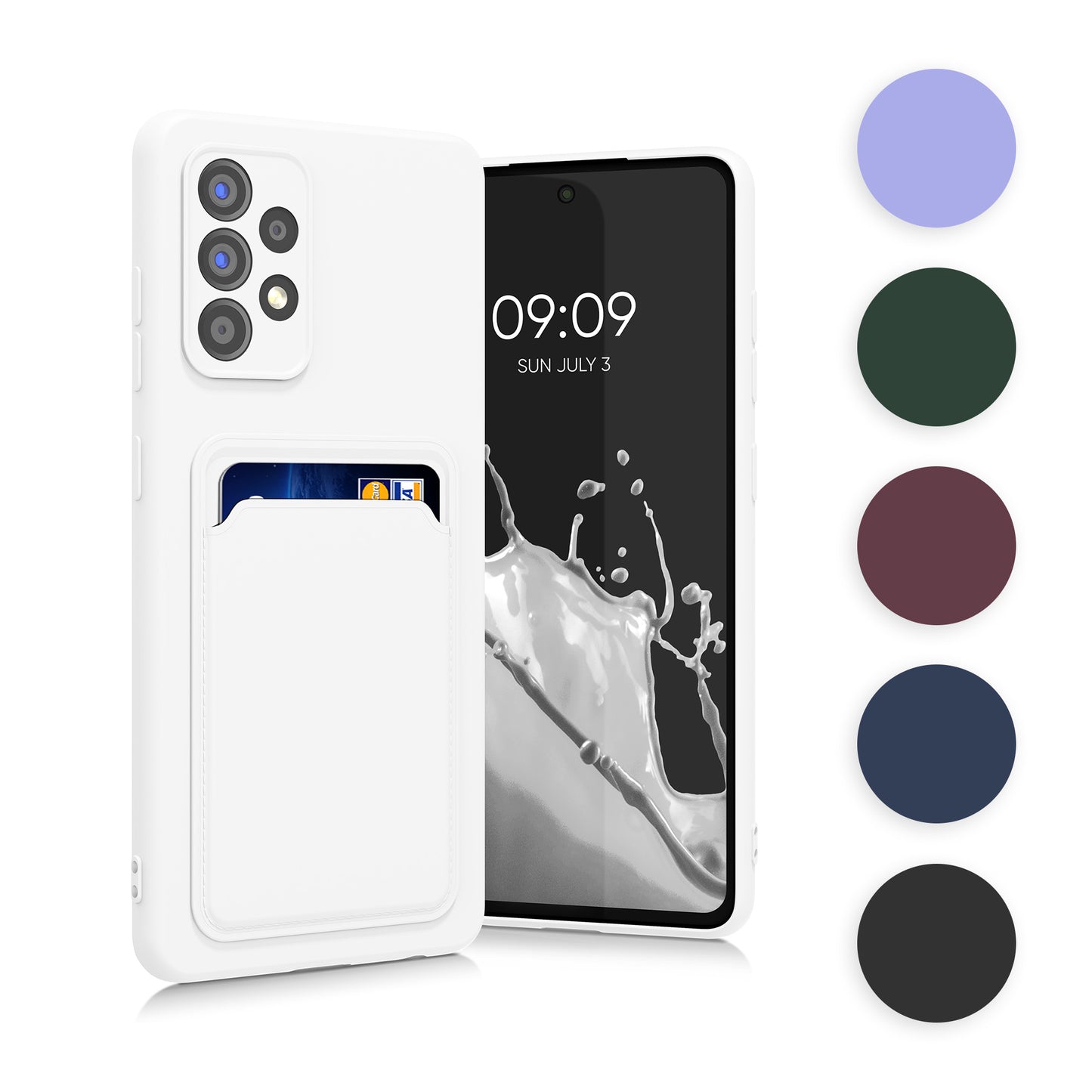 kwmobile Handyhülle kompatibel mit Samsung Galaxy A52 / A52 5G / A52s 5G Hülle - Handy Cover mit Fach für Karten - in Rot Rot  