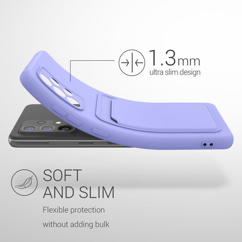 kwmobile Phone Case Compatible with Samsung Galaxy A52 / A52 5G / A52s 5G Case - Phone Cover with Card Slot