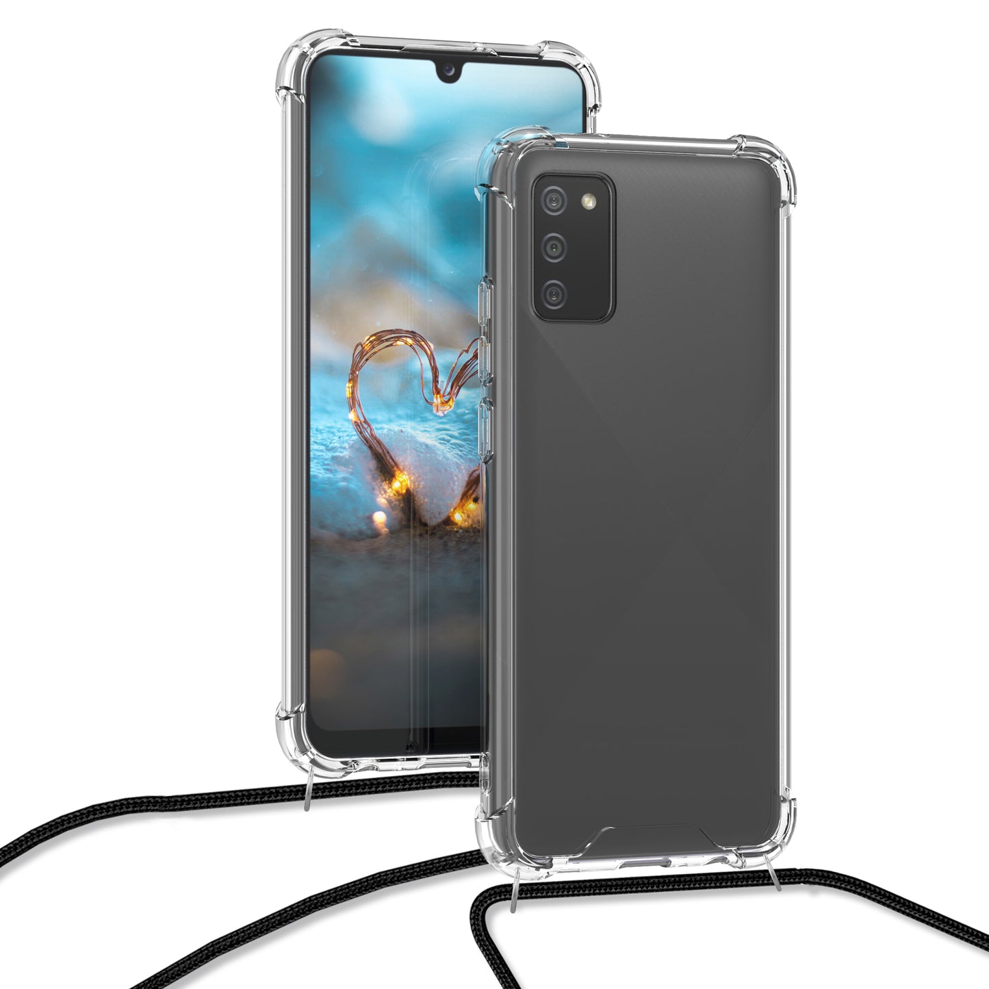 kwmobile Necklace Case compatible with Samsung Galaxy A02s Case