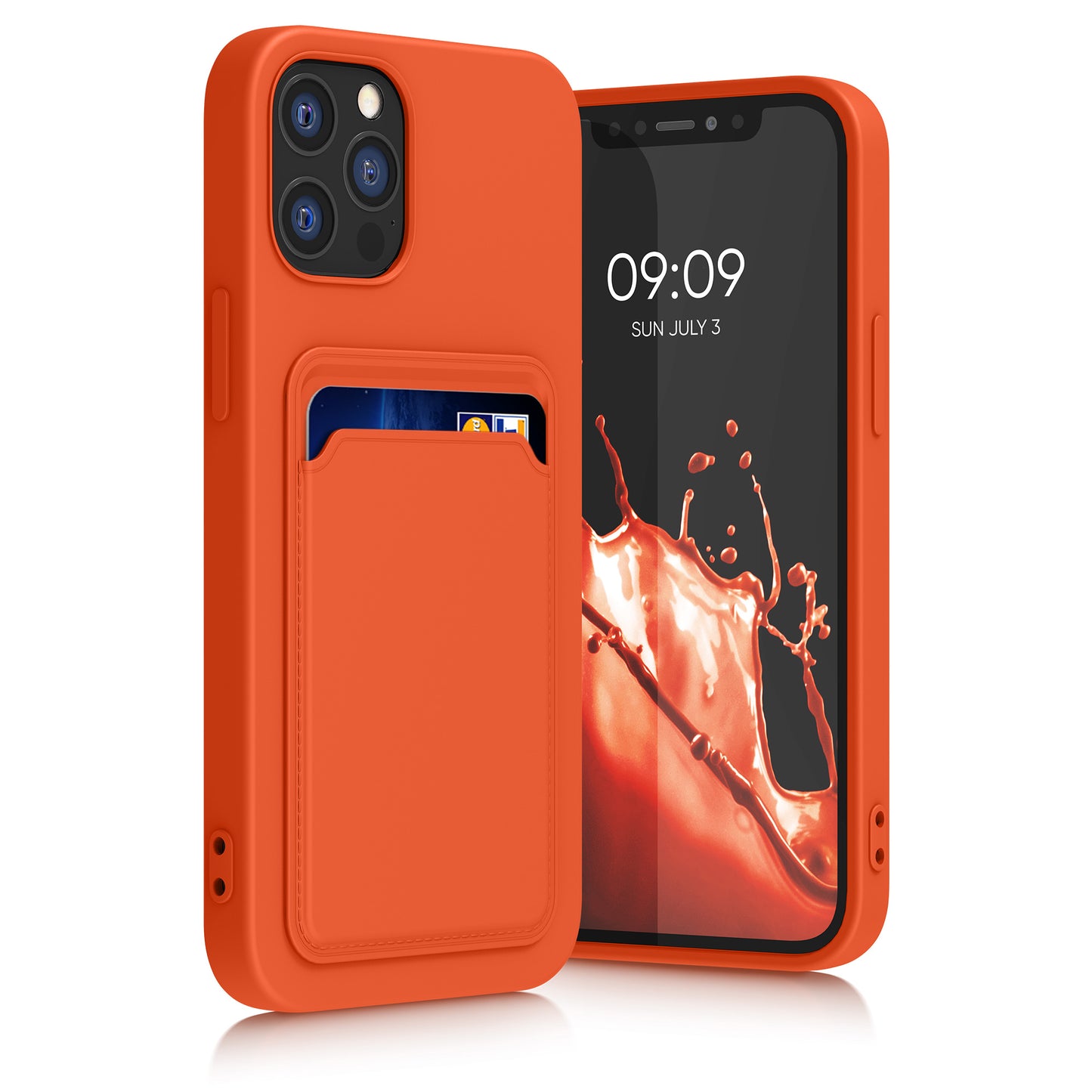 kwmobile Phone Case compatible with Apple iPhone 12 / iPhone 12 Pro Case - Phone Cover with Card Slot