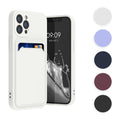 kwmobile Handyhülle kompatibel mit Apple iPhone 12 / iPhone 12 Pro Hülle - Handy Cover mit Fach für Karten - in Hellblau matt Hellblau matt  