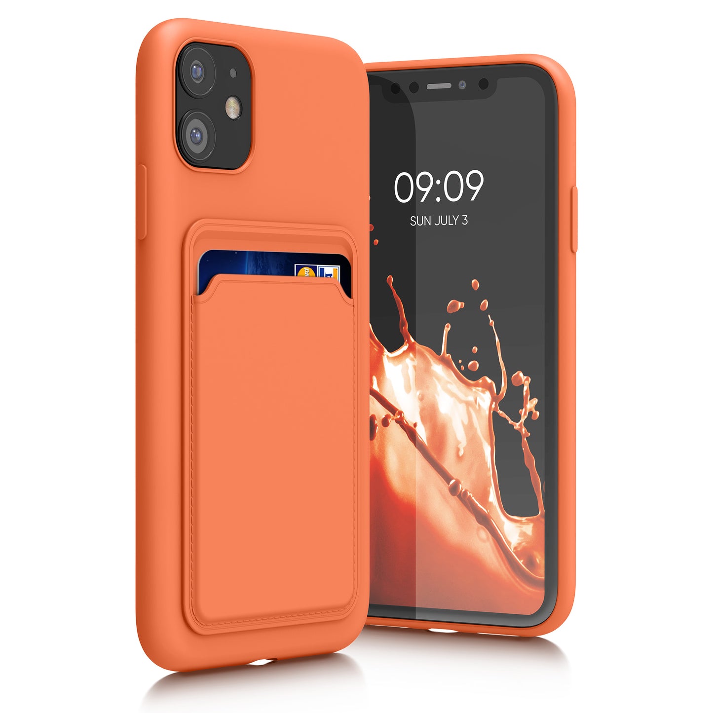 kwmobile Phone Case compatible with Apple iPhone 11 Case - Phone Cover with Card Holder