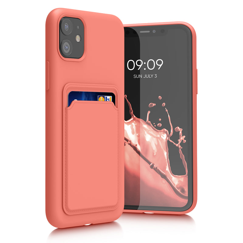 kwmobile Phone Case compatible with Apple iPhone 11 Case - Phone Cover with Card Holder