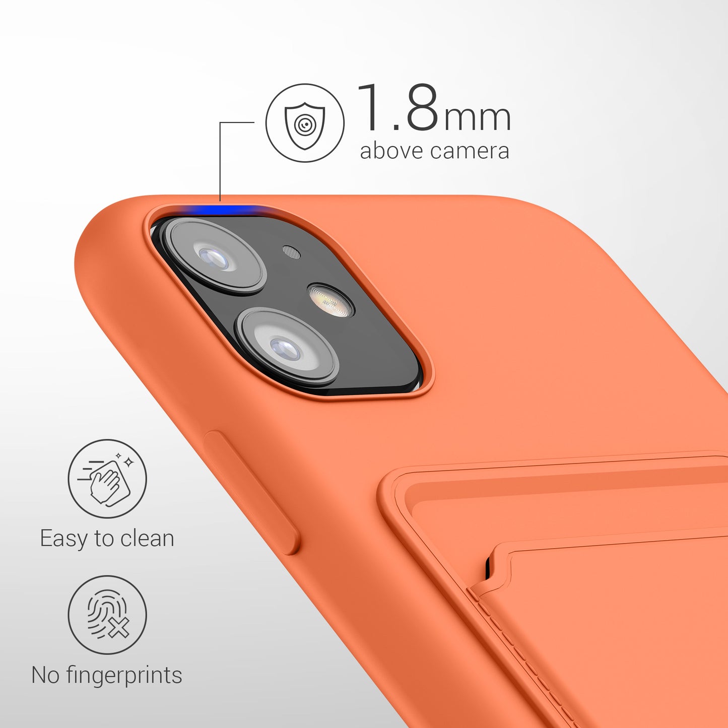 kwmobile Phone Case compatible with Apple iPhone 11 Case - Phone Cover with Card Holder
