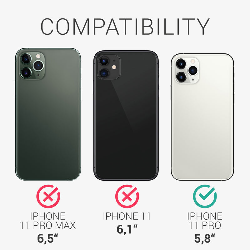 kwmobile Phone Case compatible with Apple iPhone 11 Pro Case with Card Holder