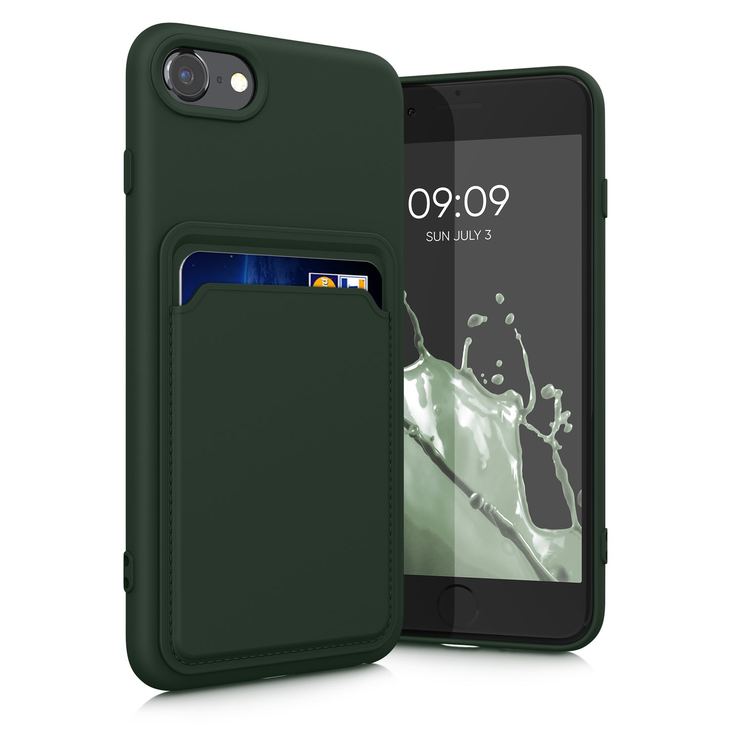 kwmobile Phone Case Compatible with Apple iPhone SE (2022) / iPhone SE (2020) / iPhone 8 / iPhone 7 Case - Phone Cover with Card Slot