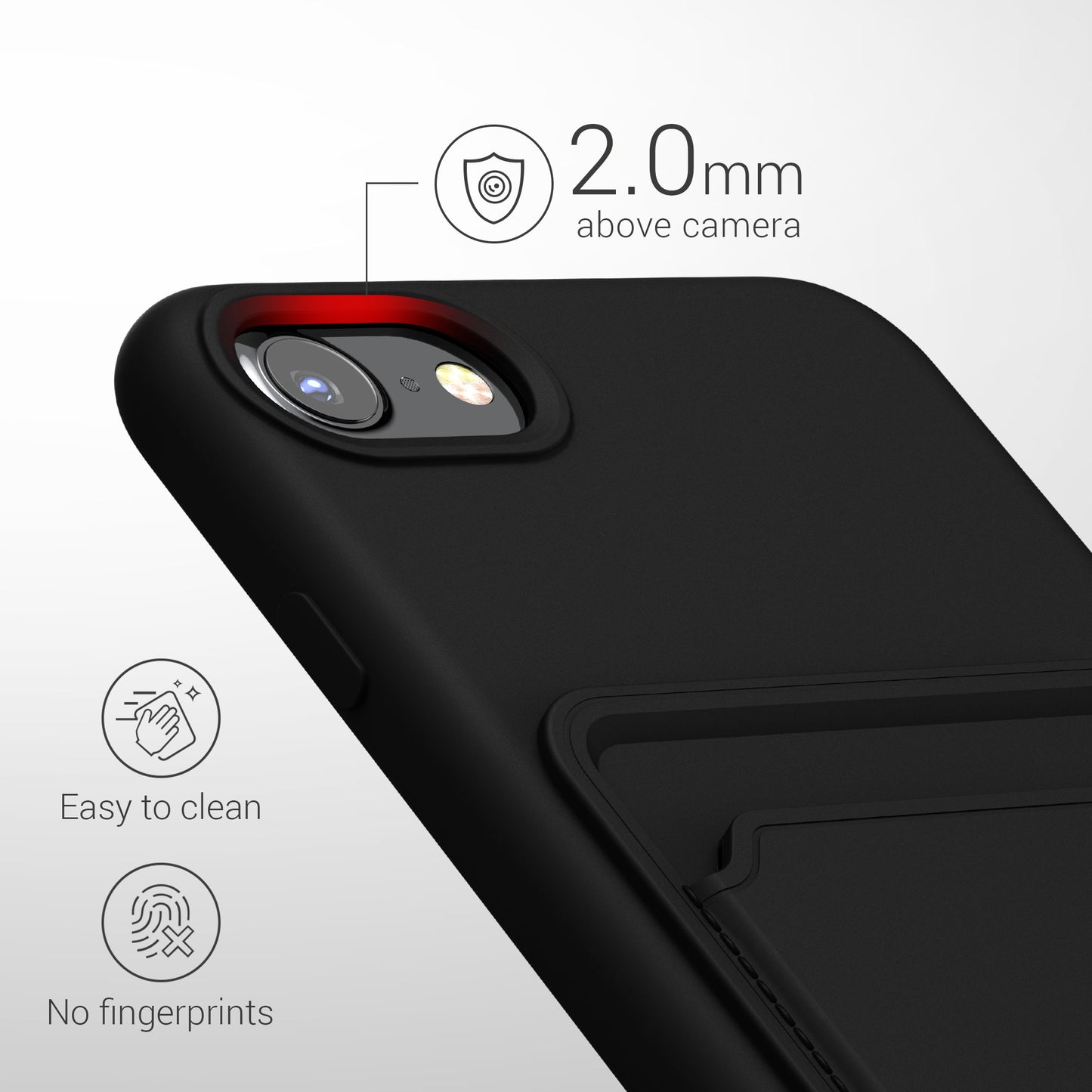 kwmobile Phone Case Compatible with Apple iPhone SE (2022) / iPhone SE (2020) / iPhone 8 / iPhone 7 Case - Phone Cover with Card Slot