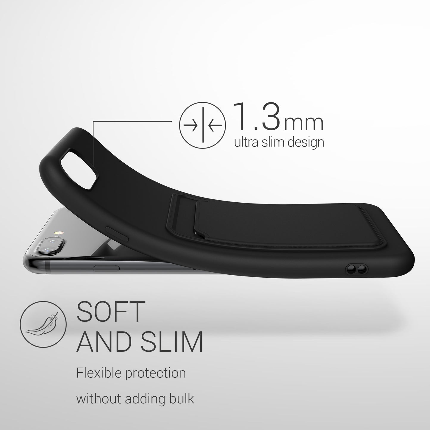 kwmobile Phone Case Compatible with Apple iPhone 7 Plus / iPhone 8 Plus - Phone Cover with Card Slot
